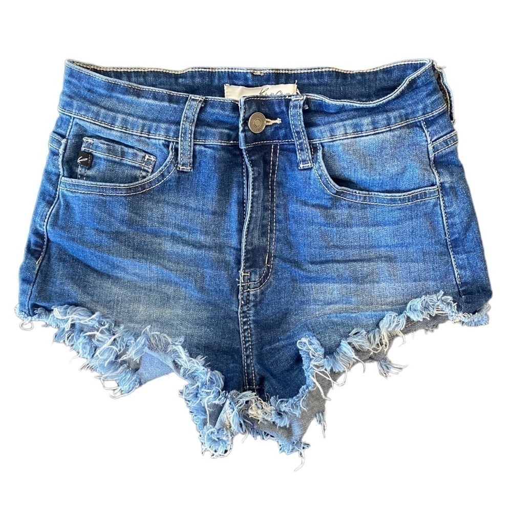 Kancan Womens Jean Shorts Size 5 Cutoff Distressed Denim - Picture 3 of 8